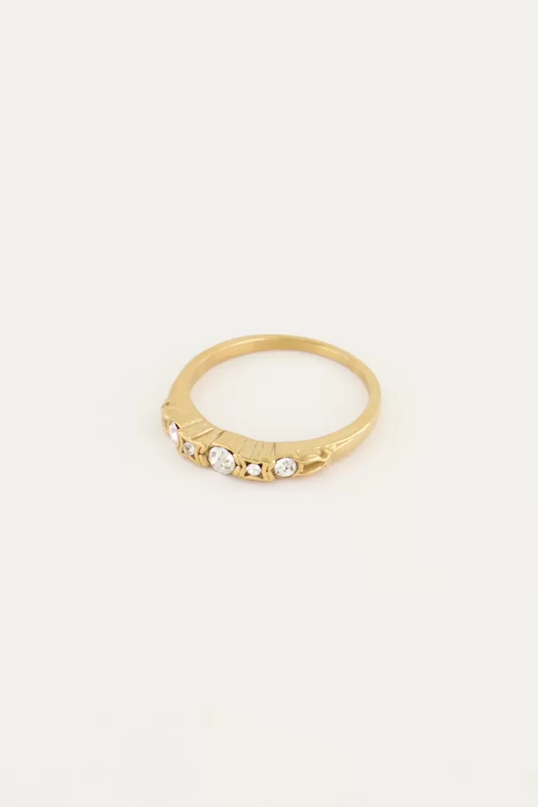 My Jewellery Bague Classique Vintage Avec Cristal- Bagues De Fiançailles | Bagues Superposables