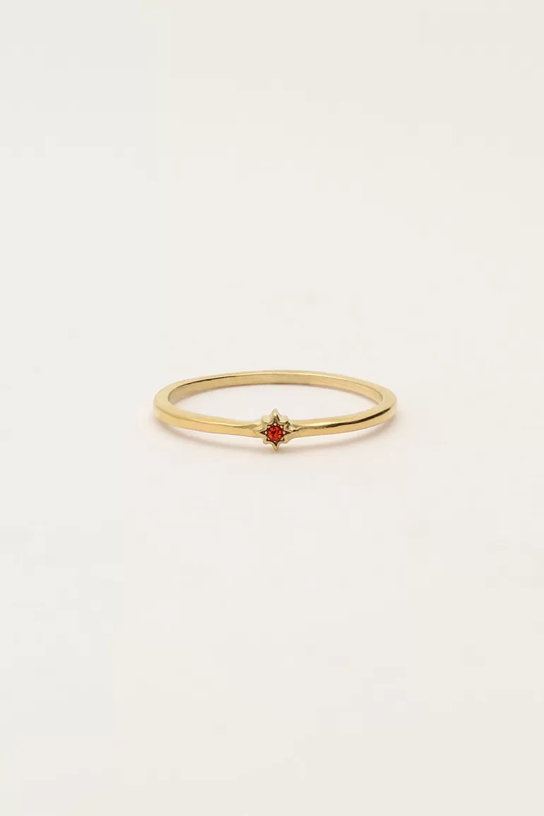 My Jewellery Bague Minimaliste Avec Pierre De Naissance- Bijoux Pierre De Naissance | Bagues Fines