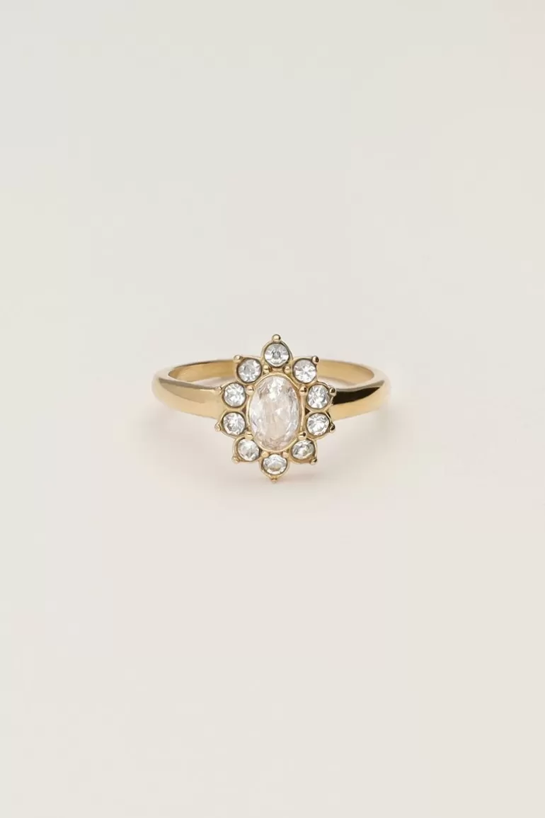 My Jewellery Bague Vintage Avec Strass Transparents- Bagues Tendance | Bagues Serties De Pierres Naturelles