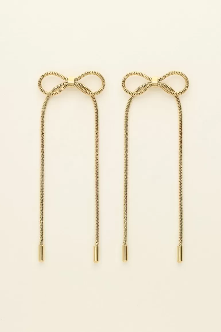 My Jewellery Boucles D'oreilles Avec Cordons Et Nœud- Boucles D'Oreilles De Soirée | Boucles D'Oreilles Minimalistes