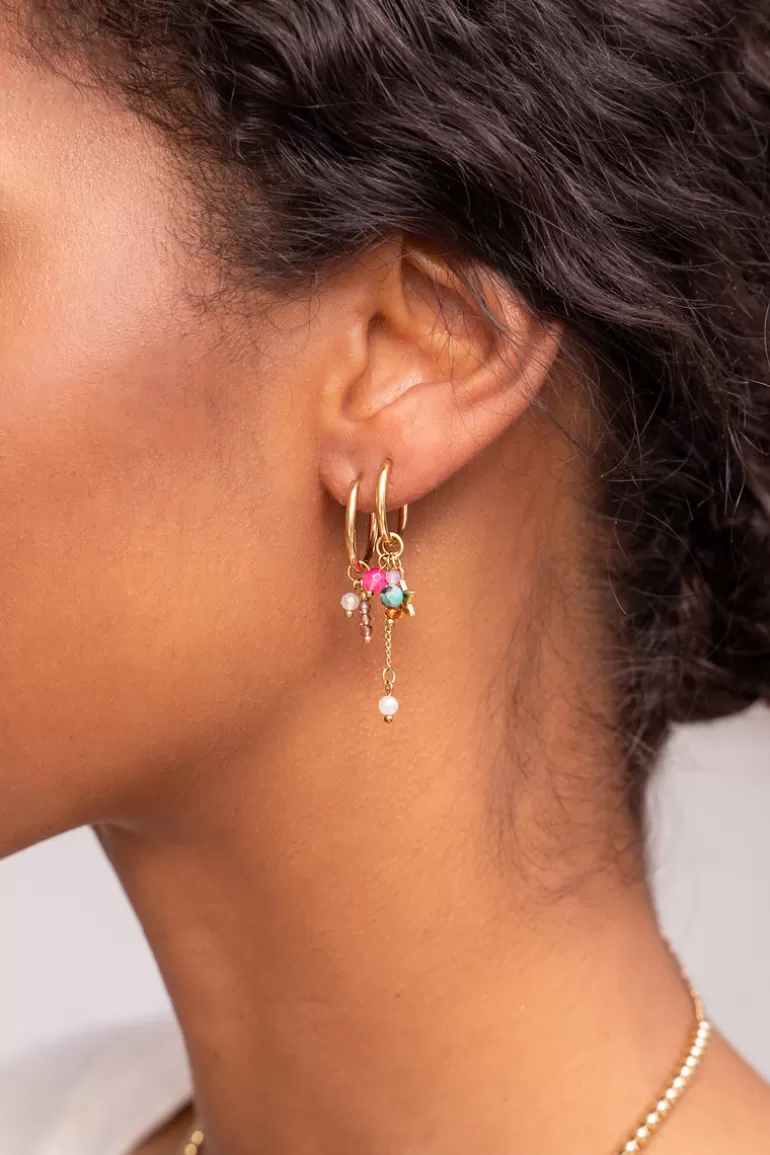 My Jewellery Boucles D'oreilles Mini Avec étoiles Et Cordons- Boucles D'Oreilles À Perles | Boucles D'Oreilles À Pierre