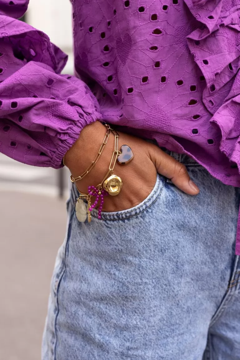 My Jewellery Bracelet à Charms Avec Liens Et Fleurs Multicolores- Bracelets Tendance | Bracelets Chaîne