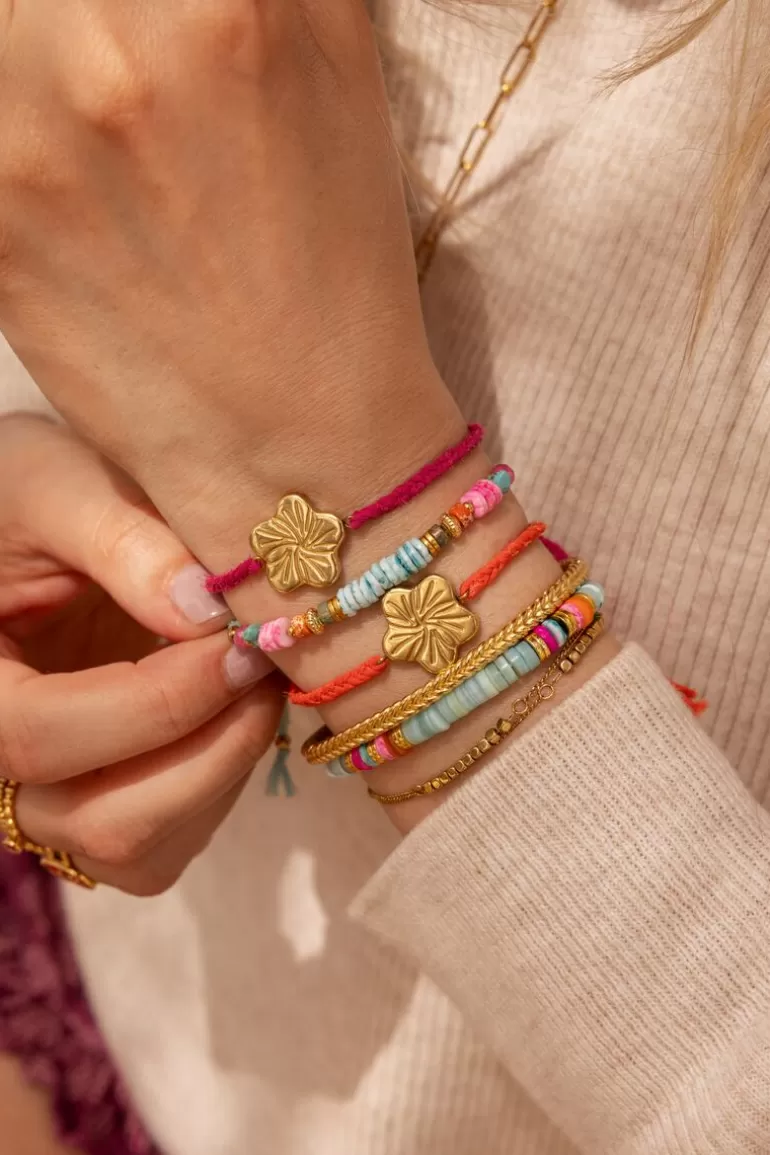 My Jewellery Bracelet Art En Cordon Bleu Avec Perles- Bracelets Tendance | Bracelets De Perles