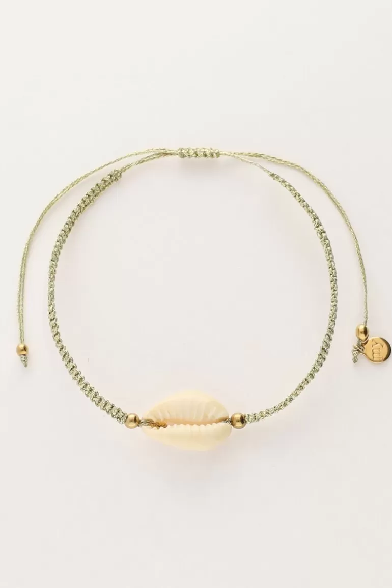 My Jewellery Bracelet Art En Cordon Doré Avec Coquillage- Bracelets Avec Charms