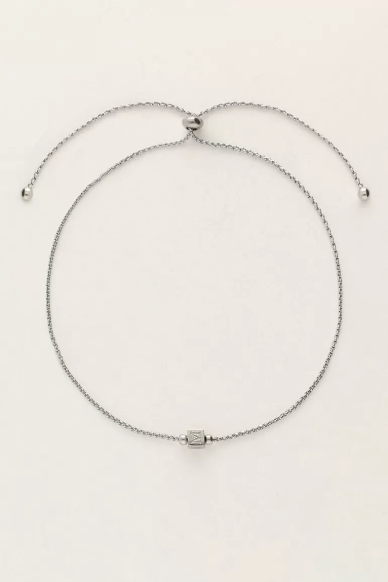 My Jewellery Bracelet Minimaliste Avec Cube Initiale- Bracelets Fins | Colliers À Initiales