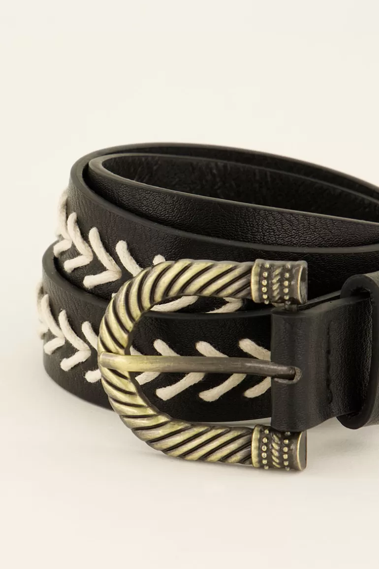 My Jewellery Ceinture En Simili Cuir Avec Boucle Et Détails Dorés- Ceintures | Housses Ordinateur Portable