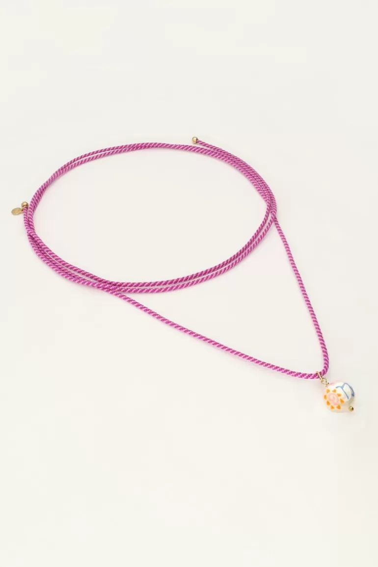 My Jewellery Collier En Corde Violette Avec Perle Signe Du Zodiaque- Bijoux Signe Astro·Collier Constellation | Sautoirs