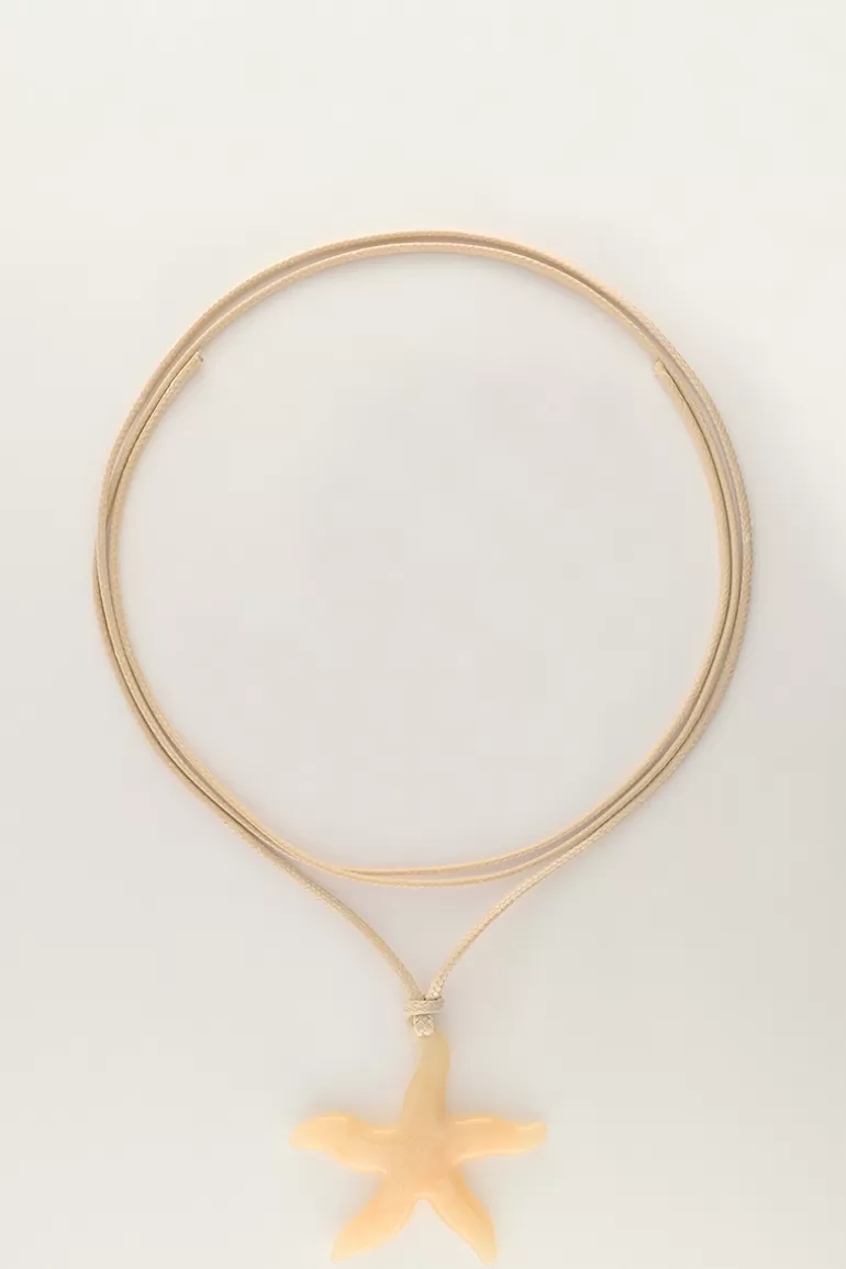 My Jewellery Collier Océan En Corde Avec étoile De Mer Beige- Colliers Ras De Cou | Sautoirs