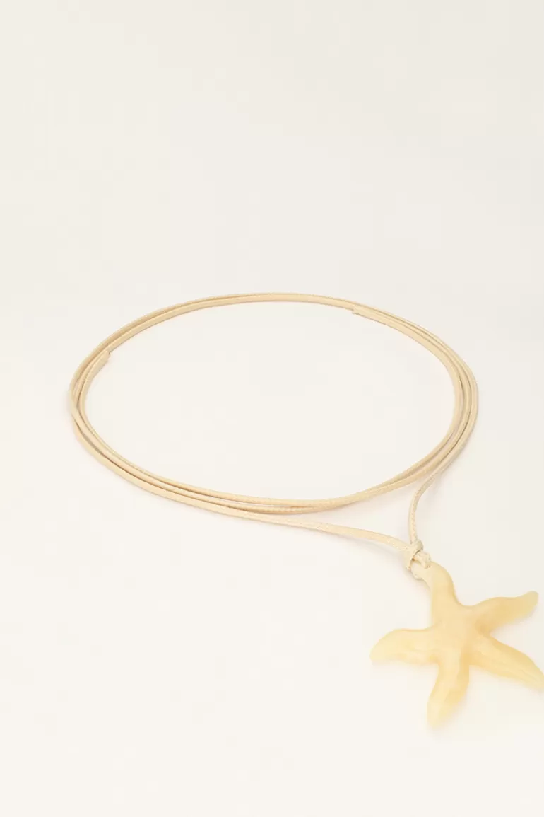 My Jewellery Collier Océan En Corde Avec étoile De Mer Beige- Colliers Ras De Cou | Sautoirs