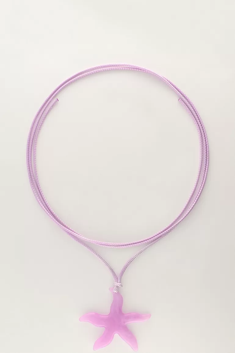 My Jewellery Collier Océan En Corde Avec étoile De Mer Lilas- Colliers Ras De Cou | Sautoirs