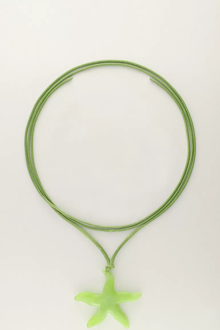 My Jewellery Collier Océan En Corde Avec étoile De Mer Verte- Colliers Ras De Cou | Sautoirs