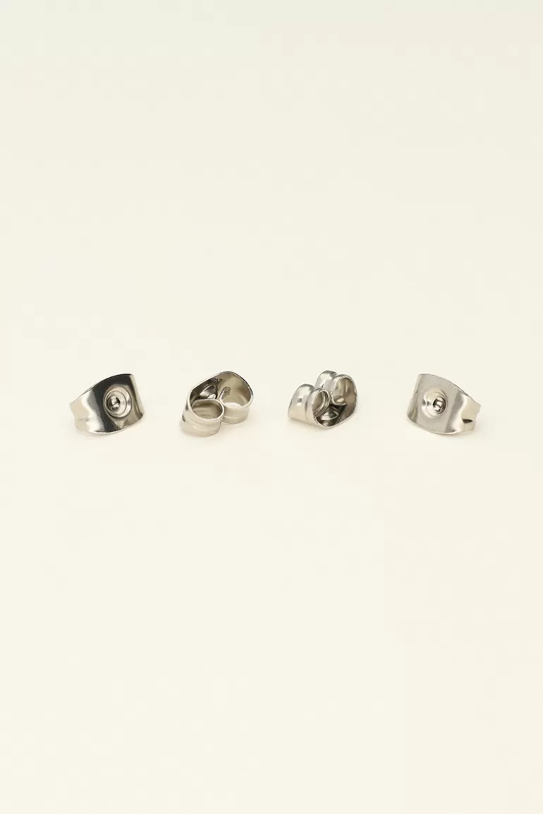 My Jewellery Fermoirs De Boucles D'oreilles En Acier Inoxydable 4 Pièces- Accessoires Pour Bijoux | Boucles D'Oreilles À Perles
